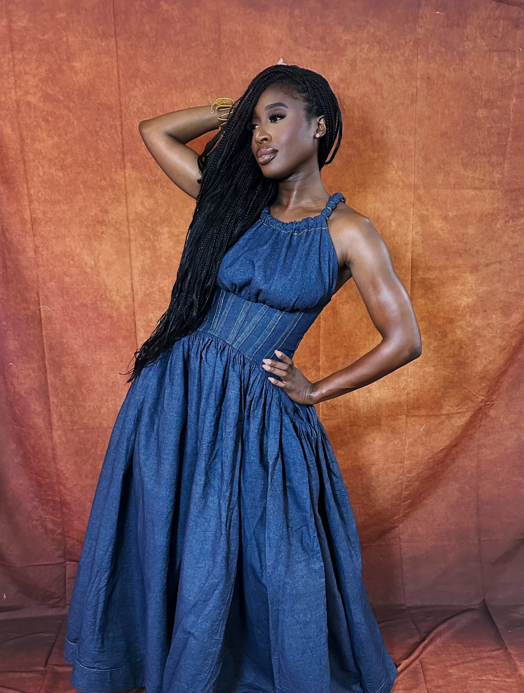 Ohemma Denim Maxi Dress