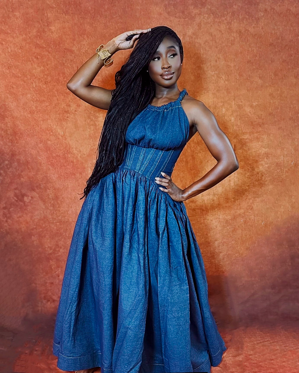 Ohemma Denim Maxi Dress